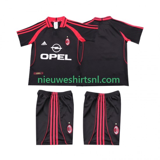 AC Milan Kind Shirt met Bedrukking 2000 2001 Retro Derde Korte Mouw