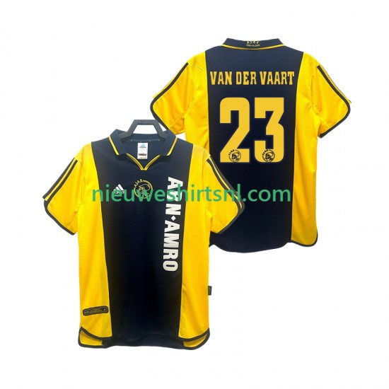AFC Ajax Heren Shirt met Bedrukking VAN DER VAART 23 2000 2001 Retro Uit Korte Mouw