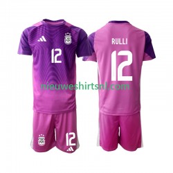 Argentinië Kind Shirt met Bedrukking Doelman Geronimo Rulli 12 Thuis 2025 Korte Mouw