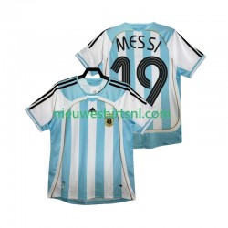 Argentinië Heren Shirt met Bedrukking MESSI 19 Retro Thuis 2006 Korte Mouw