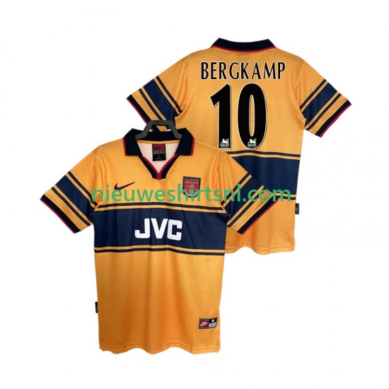 Arsenal Heren Shirt met Bedrukking BERGKAMP10 1997 Retro Uit 1999 Korte Mouw