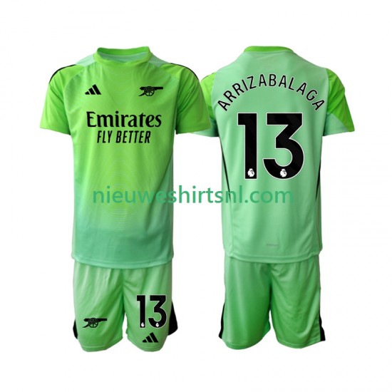 Arsenal Kind Shirt met Bedrukking Doelman Kepa Arrizabalaga 13 Uit 2025-2026 Korte Mouw