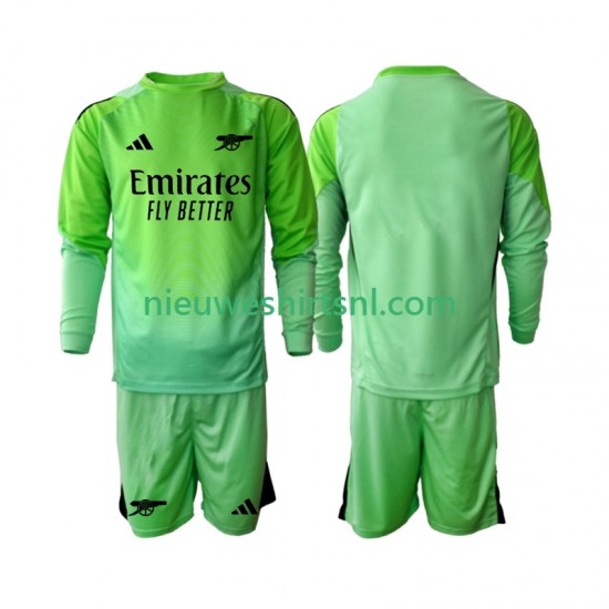 Arsenal Kind Shirt met Bedrukking Doelman Uit 2025-2026 Lange Mouw