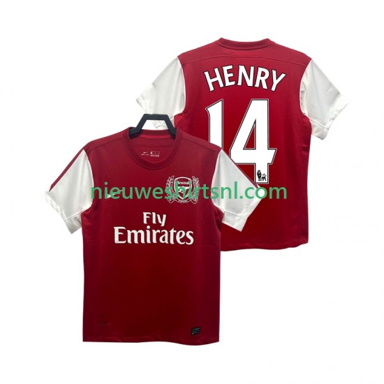 Arsenal Heren Shirt met Bedrukking HENRY 14 2012 Retro Thuis 2011 Korte Mouw