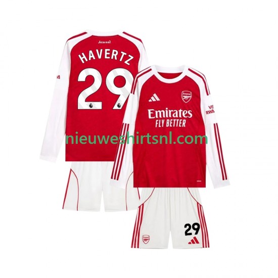Arsenal Kind Shirt met Bedrukking Kai Havertz 29 Thuis 2025-2026 Lange Mouw