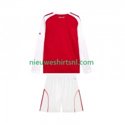 Arsenal Kind Shirt met Bedrukking Thuis 2025-2026 Lange Mouw