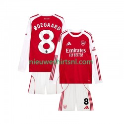Arsenal Kind Shirt met Bedrukking Martin Odegaard 8 Thuis 2025-2026 Lange Mouw
