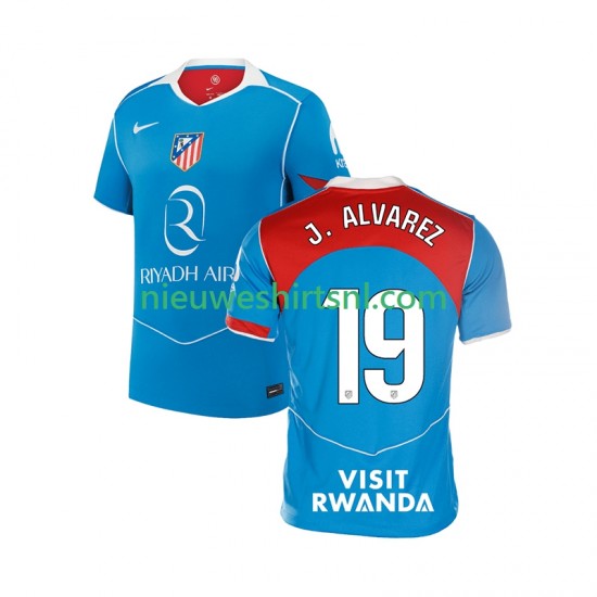 Atlético Madrid Heren Shirt met Bedrukking Julian Alvarez 19 Derde 2025-2026 Korte Mouw