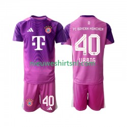 FC Bayern München Kind Shirt met Bedrukking Doelman Jonas Urbig 40 Vierde 2025-2026 Korte Mouw