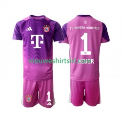 FC Bayern München Kind Shirt met Bedrukking Doelman Manuel Neuer 1 Vierde 2025-2026 Korte Mouw