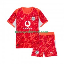 Borussia Dortmund Kind Shirt met Bedrukking Doelman Uit 2025-2026 Korte Mouw