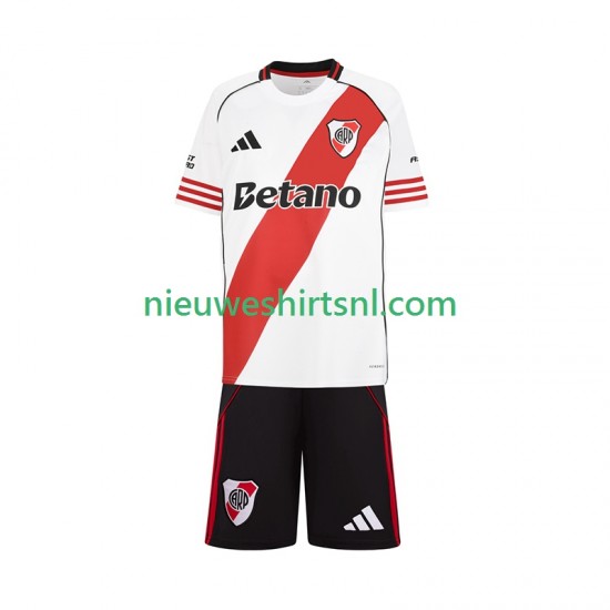 CA River Plate Kind Shirt met Bedrukking Thuis 2025-2026 Korte Mouw