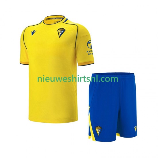 Cádiz CF Kind Shirt met Bedrukking Thuis 2025-2026 Korte Mouw