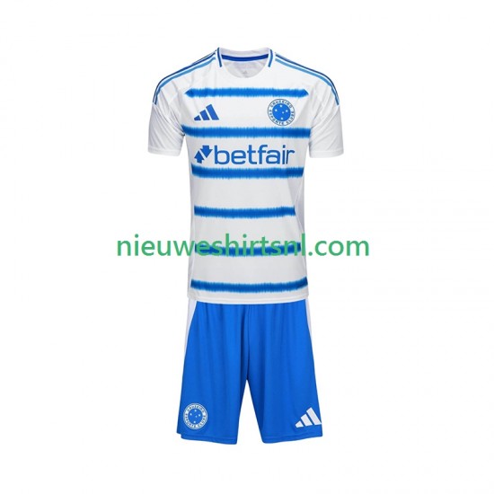 Cruzeiro Kind Shirt met Bedrukking Uit 2025-2026 Korte Mouw