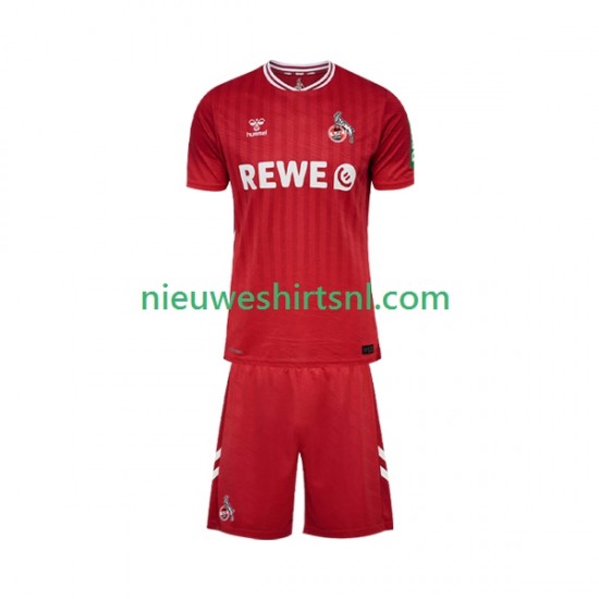 FC Köln Kind Shirt met Bedrukking Uit 2025-2026 Korte Mouw