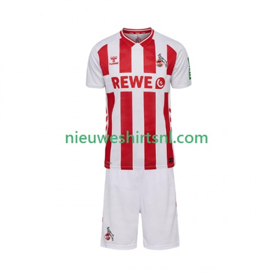 FC Köln Kind Shirt met Bedrukking Thuis 2025-2026 Korte Mouw