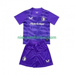Feyenoord Rotterdam Kind Shirt met Bedrukking Doelman Derde 2025-2026 Korte Mouw