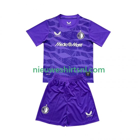 Feyenoord Rotterdam Kind Shirt met Bedrukking Doelman Derde 2025-2026 Korte Mouw