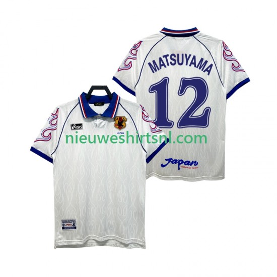 Japan Heren Shirt met Bedrukking MATSUYAMA 12 1998 Retro Uit Korte Mouw