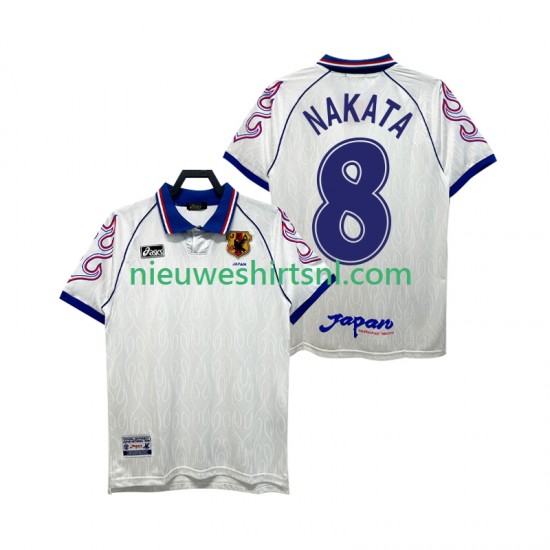 Japan Heren Shirt met Bedrukking NAKATA 8 1998 Retro Uit Korte Mouw