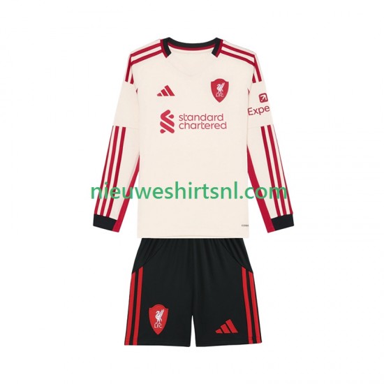 Liverpool Kind Shirt met Bedrukking Uit 2025-2026 Lange Mouw