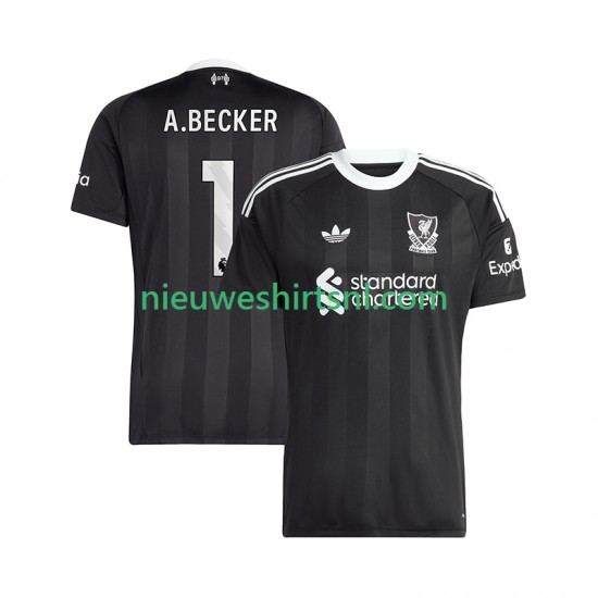 Liverpool Heren Shirt met Bedrukking Doelman Alisson Becker 1 Vierde 2025-2026 Korte Mouw