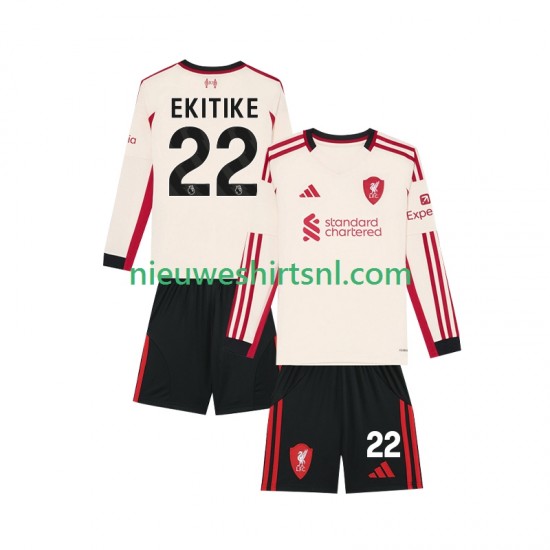 Liverpool Kind Shirt met Bedrukking Hugo Ekitike 22 Uit 2025-2026 Lange Mouw