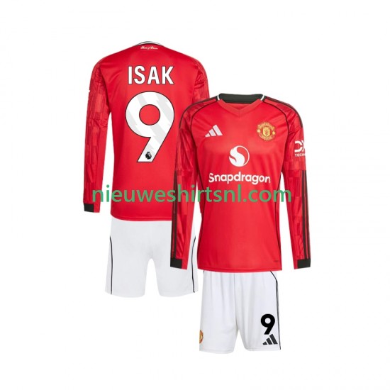 Liverpool Kind Shirt met Bedrukking ISAK 9 Thuis 2025-2026 Lange Mouw