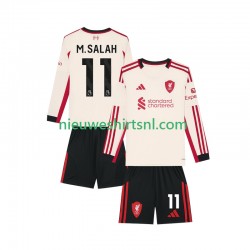 Liverpool Kind Shirt met Bedrukking Mohamed Salah 11 Uit 2025-2026 Lange Mouw