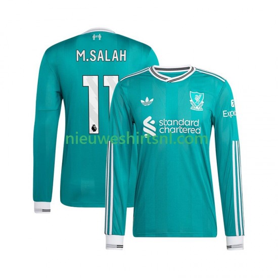 Liverpool Heren Shirt met Bedrukking Mohamed Salah 11 Derde 2025-2026 Lange Mouw