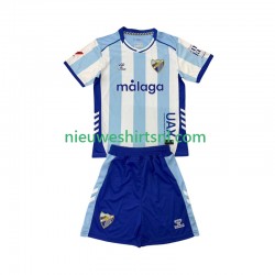 Málaga CF Kind Shirt met Bedrukking Thuis 2025-2026 Korte Mouw