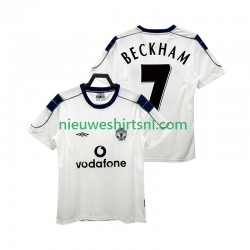 Manchester United Heren Shirt met Bedrukking BECKHAM 7 2000 2001 Retro Uit Korte Mouw