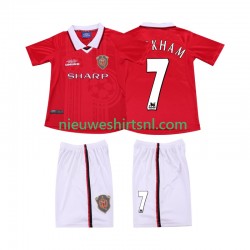 Manchester United Kind Shirt met Bedrukking BECKHAM 7 2000 Retro Thuis 1999 Korte Mouw