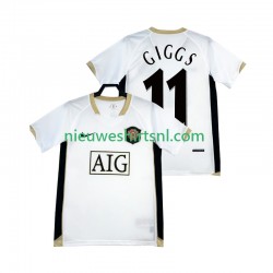 Manchester United Heren Shirt met Bedrukking GIGGS 11 -2007 Retro Uit 2006 Korte Mouw