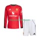 Manchester United Kind Shirt met Bedrukking Thuis 2025-2026 Lange Mouw
