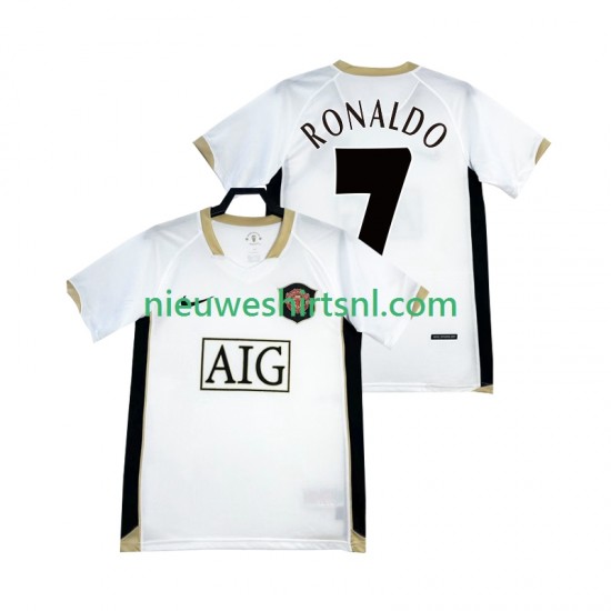Manchester United Heren Shirt met Bedrukking RONALDO 7 -2007 Retro Uit 2006 Korte Mouw