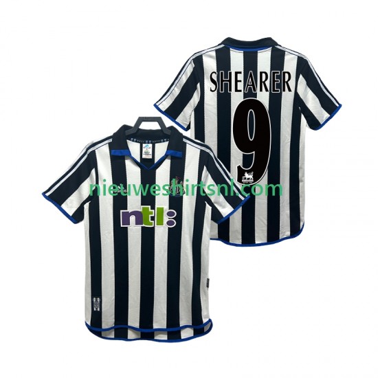 Newcastle United Heren Shirt met Bedrukking SHEARER 9 2000 2001 Retro Thuis Korte Mouw