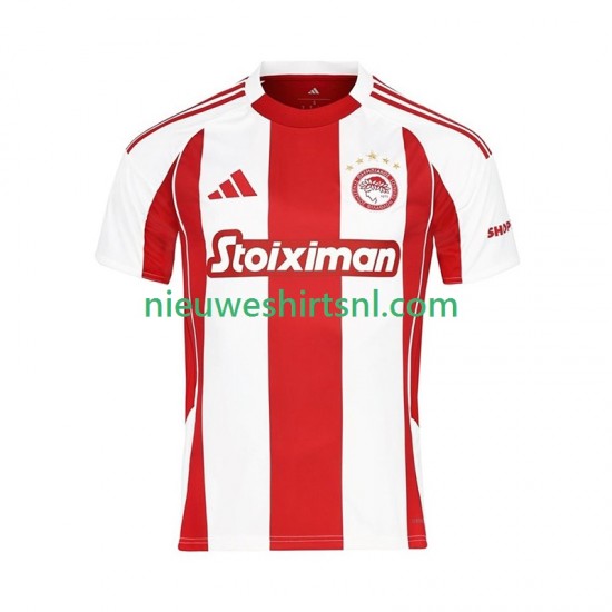 Olympiacos Heren Shirt met Bedrukking Thuis 2025-2026 Korte Mouw