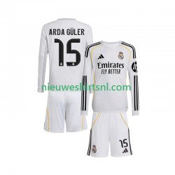 Real Madrid Kind Shirt met Bedrukking Arda Guler 15 Thuis 2025-2026 Lange Mouw