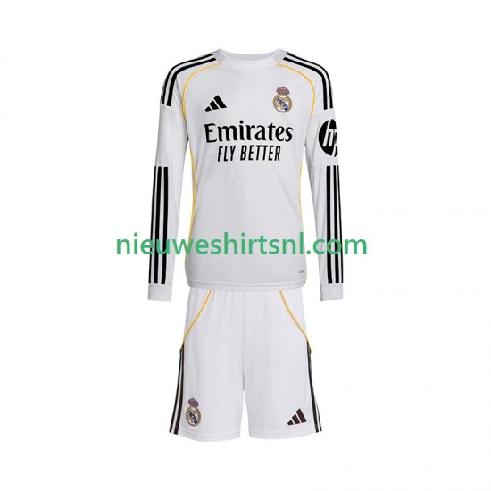 Real Madrid Kind Shirt met Bedrukking Thuis 2025-2026 Lange Mouw
