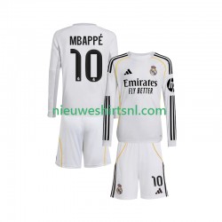 Real Madrid Kind Shirt met Bedrukking Mbappé Kylian 10 Thuis 2025-2026 Lange Mouw