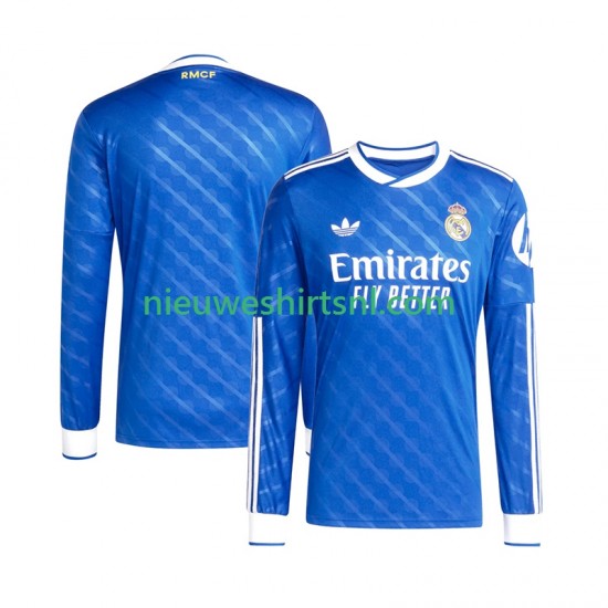 Real Madrid Heren Shirt met Bedrukking Derde 2025-2026 Lange Mouw