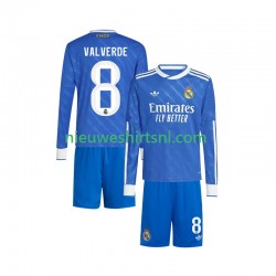 Real Madrid Kind Shirt met Bedrukking Valverde 8 Derde 2025-2026 Lange Mouw