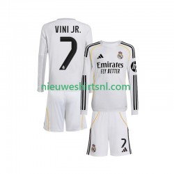 Real Madrid Kind Shirt met Bedrukking Vinicius Junior 7 Thuis 2025-2026 Lange Mouw