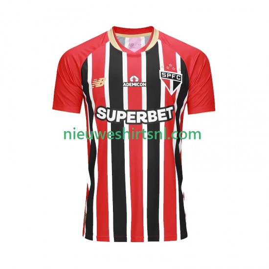São Paulo Heren Shirt met Bedrukking Uit 2025-2026 Korte Mouw