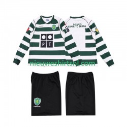 Sporting CP Kind Shirt met Bedrukking 2001 2003 Retro Thuis Lange Mouw