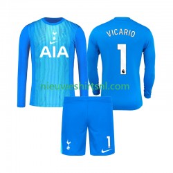 Tottenham Hotspur Kind Shirt met Bedrukking Doelman Guglielmo Vicario 1 Uit 2025-2026 Lange Mouw