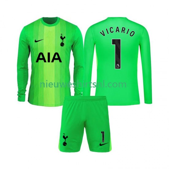 Tottenham Hotspur Kind Shirt met Bedrukking Doelman Guglielmo Vicario 1 Thuis 2025-2026 Lange Mouw