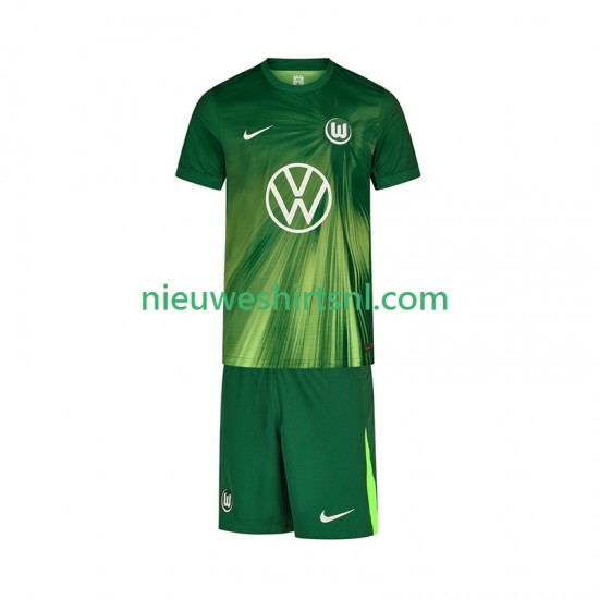 VfL Wolfsburg Kind Shirt met Bedrukking Thuis 2025-2026 Korte Mouw