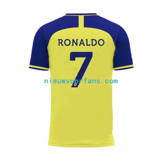 Heren Shirt met Bedrukking Al-Nassr Ronaldo 7 Thuis 2022-2023 Korte Mouw